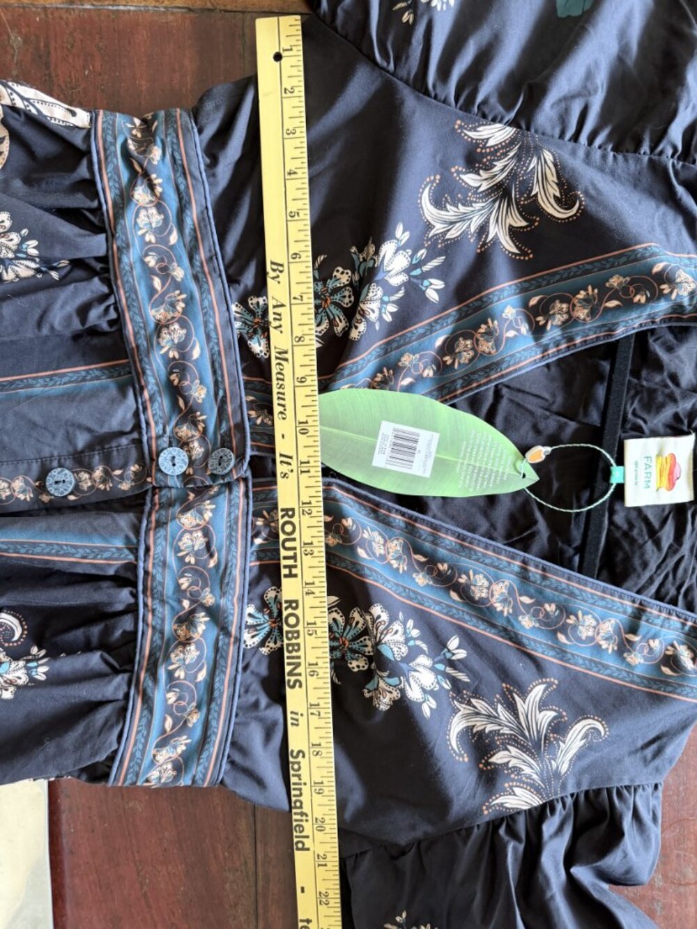 FARM Rio BLOSSOM TAPESTRY BLACK MIDI DRESS XL NWT - Picture 10 of 10